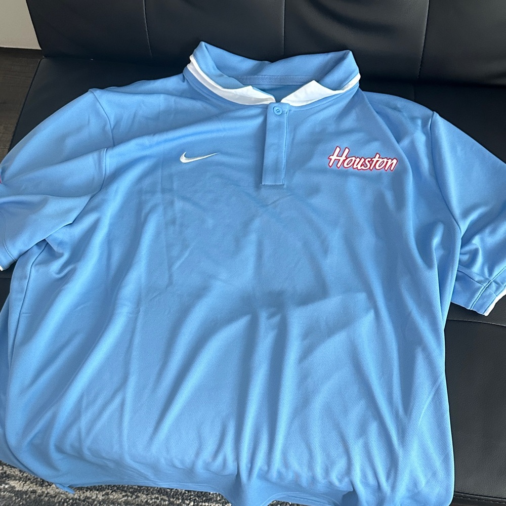 Nike Light Blue Polo with White Trim
